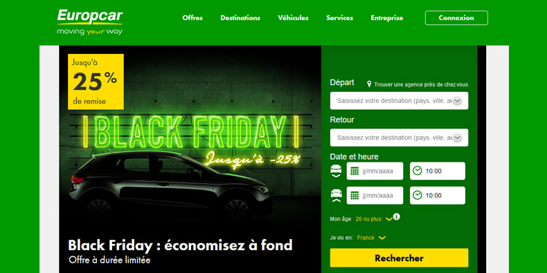 Jusqu’à -25% chez Europcar