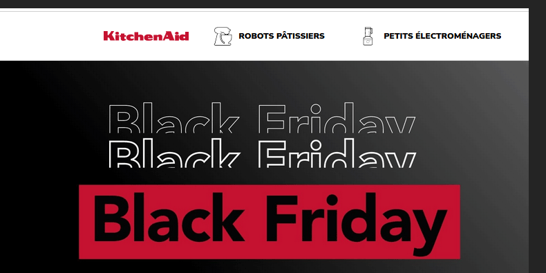 Le Black Friday déboule sur le site officiel de KitchenAid