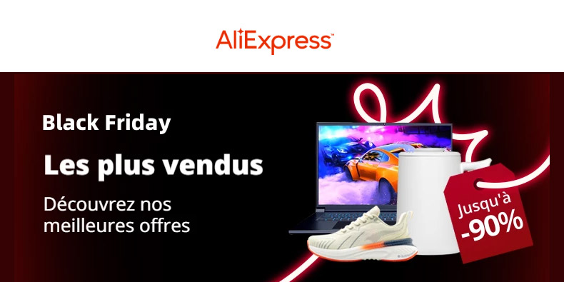 Aliexpress lance son BLACK FRIDAY avec jusqu’à 80€ de remise !