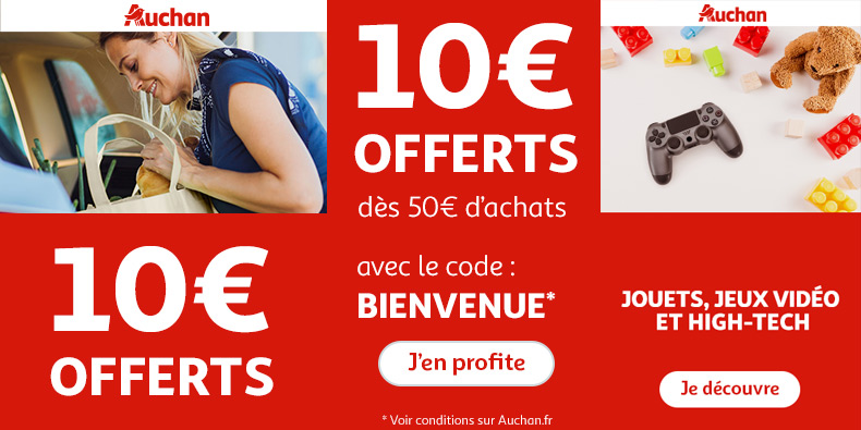 Auchan lance ses promos BLACK DAYS et vous offre 10€ dès 50€ d’achat !