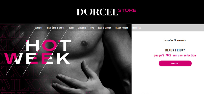 Jusqu’à -70% sur une sélection de produits chez Dorcel Store