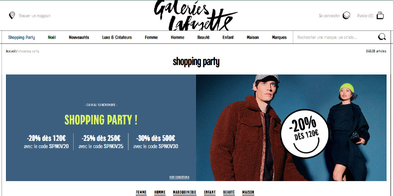 Shopping Party chez Galeries Lafayette