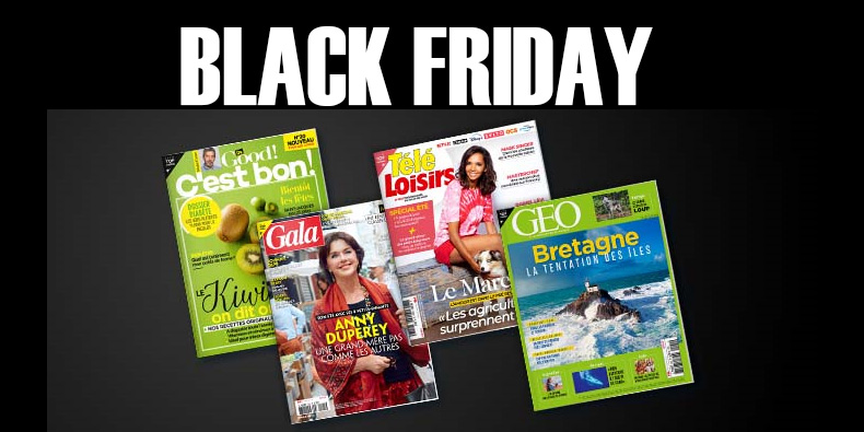 Black Week : -25% supplémentaires sur vos abonnements magazine