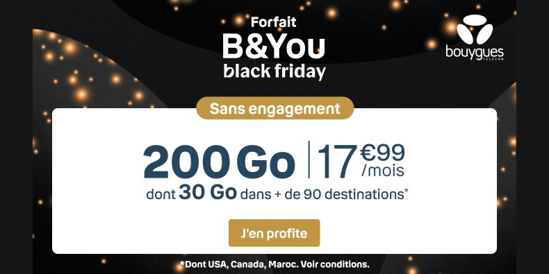 Bouygues Telecom dévoile son forfait B&You Black Friday