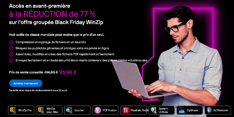 Mega Pack de logiciels (Winzip & co) à -77% !!!