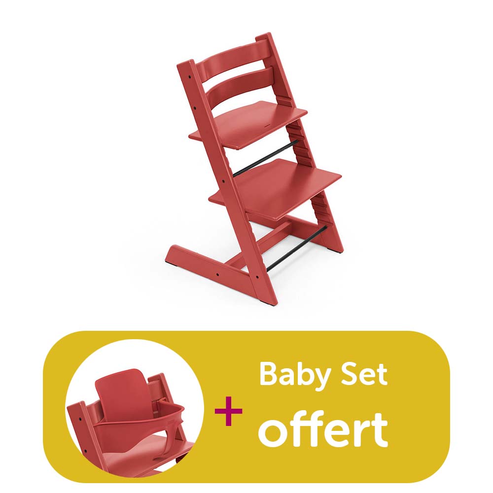 Chaise tripp trapp achetee Rouge Chaud = baby set rouge chau