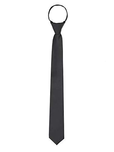 WANYING Hommes 6cm Cravate étroite Pré-liée avec Zippée Casu