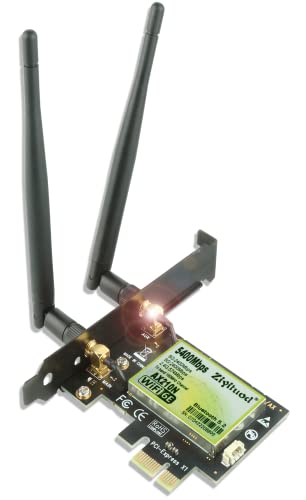 Ziyituod Carte WiFi 6E PCIe AX 5400Mbps, Intel WiFi 6E AX210