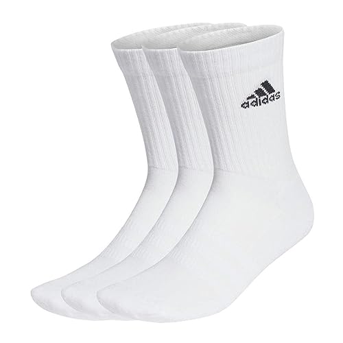 Adidas, Cushioned Crew Socks 3 Pairs, Chaussettes, Blanc Noi
