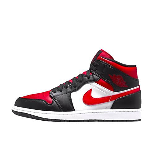 Nike - Air Jordan 1 Mid GS - 554725079 - Couleur: Rouge-Noir