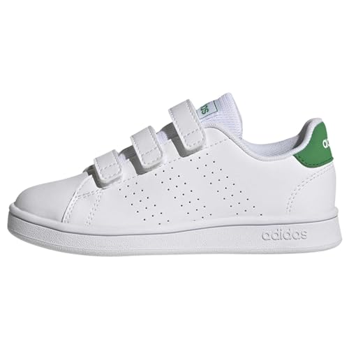 adidas Mixte enfant Advantage Baskets, Ftwr White/Green/Core