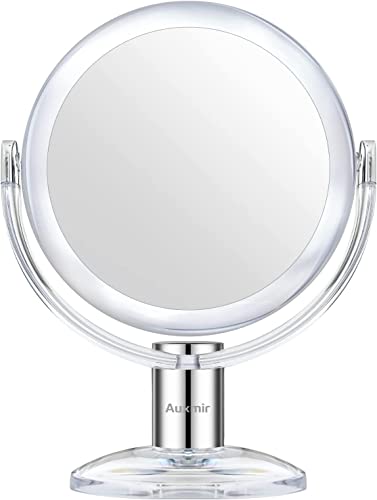 Auxmir Miroir Grossissant Maquillage Pivotant à 360°, Miroir