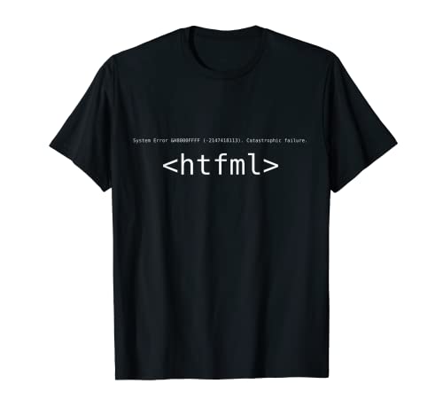 Bluescreen HTFML HTML Programmateur PC Blue Screen T-Shirt