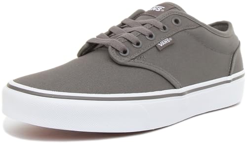 Vans Homme Atwood Canvas Sneaker, Gris Canvas Pewter White, 