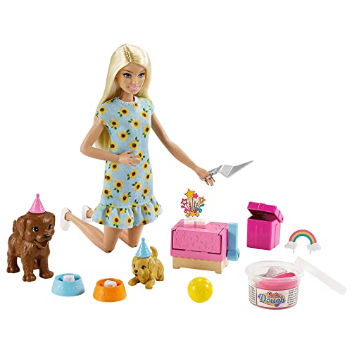 Barbie Famille coffret Anniversaire des Chiots avec poupée b