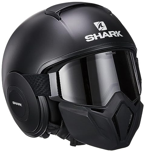 Shark Casque moto STREET DRAK BLANK MAT KMA, Noir, L HE3306E