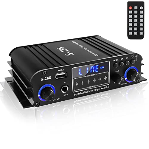 Etlephe Amplificateur Audio 4 canaux,amplificateur HiFi, amp