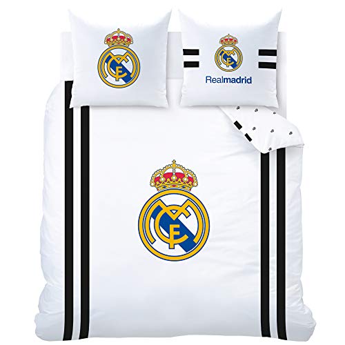 Real Madrid Parures de lit, Blanc, 240 x 220 cm