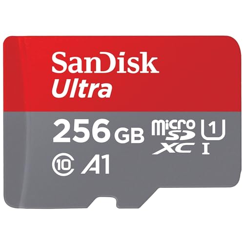 SanDisk 256 Go Ultra microSDXC UHS-I Carte + Adaptateur SD, 