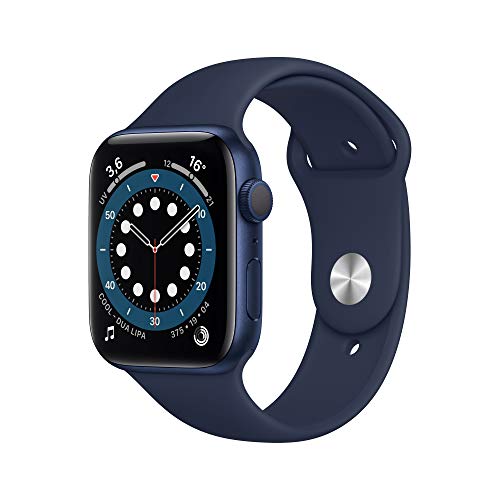 Apple Watch Series 6 (GPS, 44 mm) Boîtier en Aluminium Bleu,