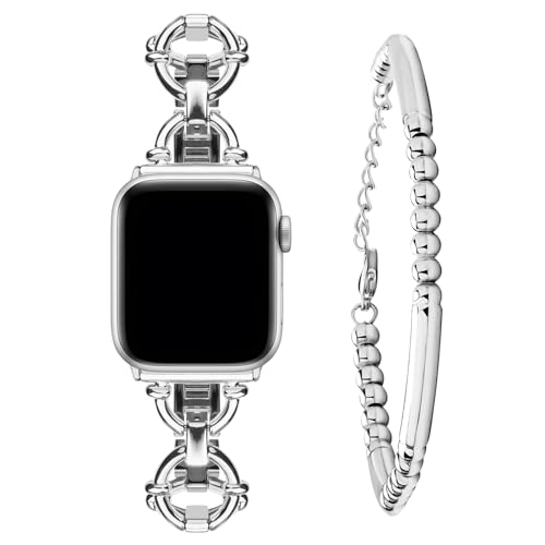 wutwuk Bracelet Apple Watch + Bracelet Femme Compatible avec