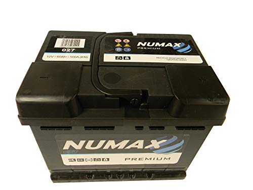 Numax Premium 027 Batterie Voitures, 12V 60Ah 500 Amps (En)