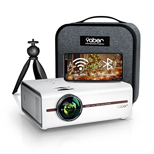 Videoprojecteur 2.4G&5G Dual-Band WiFi Bluetooth,YABER V5 70