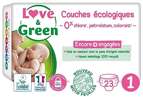Love & Green - Couches Bébé Saines et Ecologiques - Taille 1