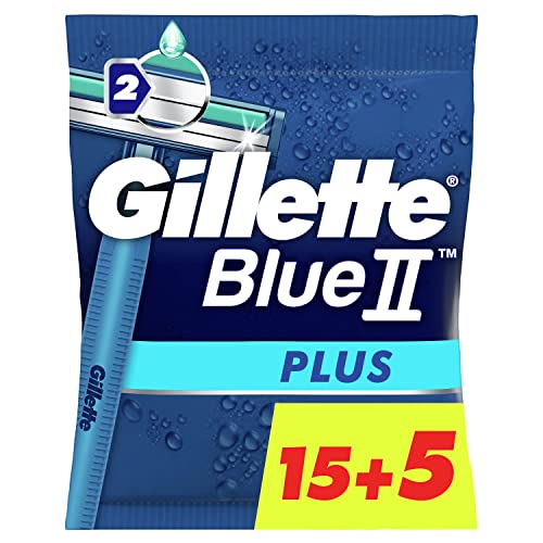 Gillette Blue Ii Plus Rasoirs Jetables Homme, Le paquet de 2