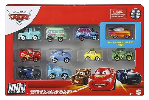 Mattel Disney Pixar Cars mini-véhicules, coffret 10 petites 