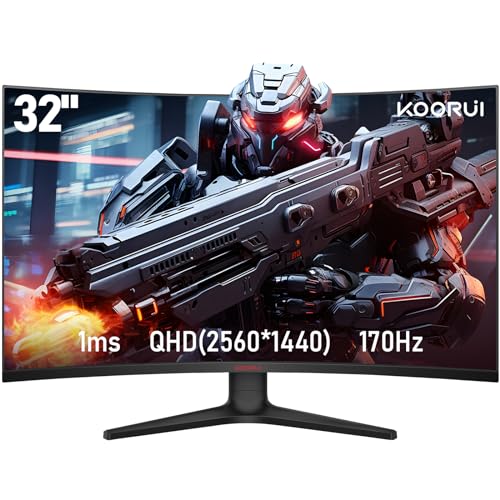 KOORUI Écran PC Gaming Incurvé 31,5 Pouces, QHD(2560 * 1440)