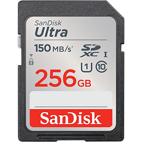 SanDisk 256 Go Ultra SDXC Carte, avec jusquà 150 Mo/s, homol